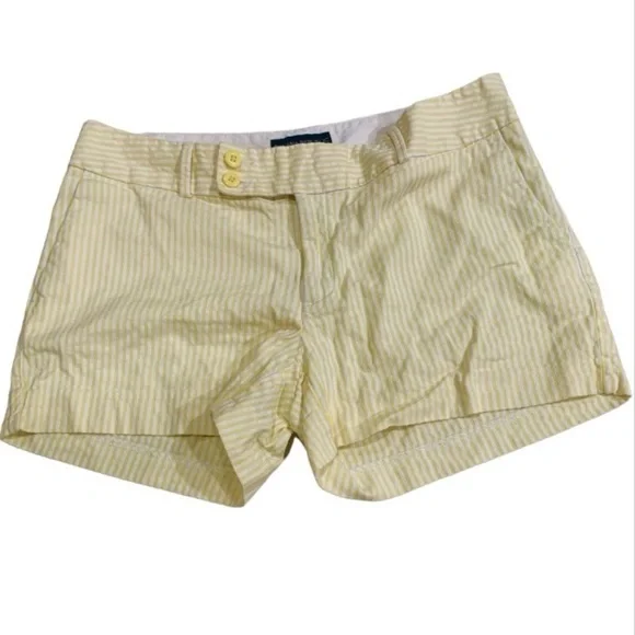 Banana Republic Yellow Seersucker Shorts - Picture 1 of 5